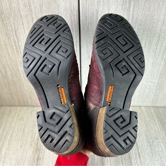 Merrell Women's Shiloh Li Burgundy Gold Suede Ankle Booties Women’s Size 8.5 - Picture 7 of 10